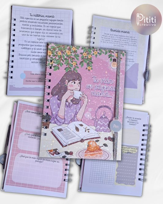 Diario "Tu Vida en Páginas, Mamá" | Un Regalo para Siempre ✨