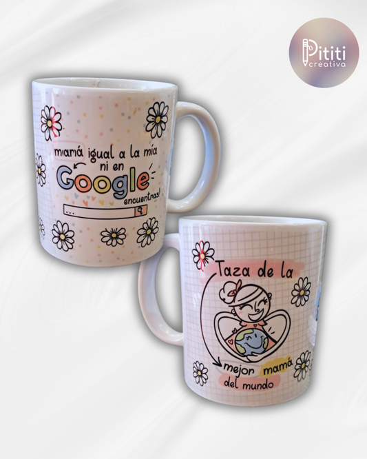 Taza Cerámica Dúo "Mamá Especial" | Doble Diseño