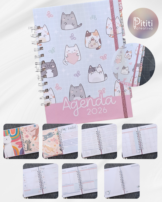 ✨ Agenda 2026 Gatitos Kawaii | Fechada ✨